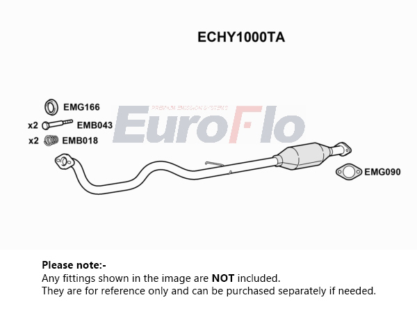 EuroFlo Catalytic Converter Type Approved ECHY1000TA [PM1688735]