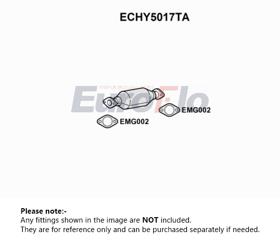 EuroFlo Catalytic Converter Type Approved ECHY5017TA [PM1688809]
