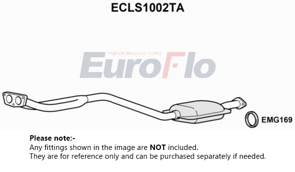 EuroFlo Catalytic Converter Type Approved ECLS1002TA [PM1689024]