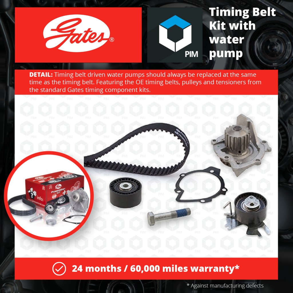 Gates Timing Belt & Water Pump Kit KP15672XS [PM724708]