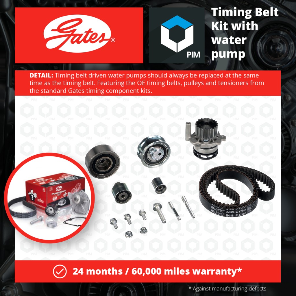 Gates Timing Belt & Water Pump Kit KP25649XS-1 [PM724500]