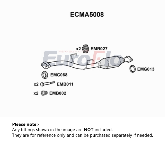 EuroFlo Non Type Approved Catalytic Converter ECMA5008 [PM1689100]