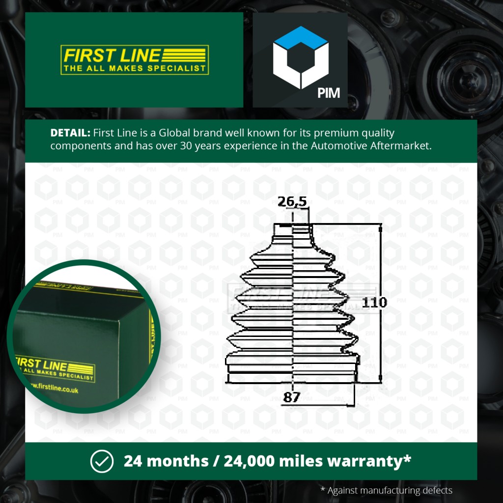 First Line CV Joint Boot Outer FCB6154 [PM724100]