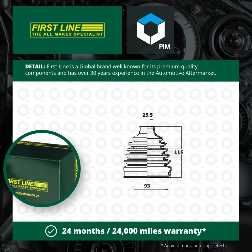 First Line CV Joint Boot FCB6135 [PM723851]