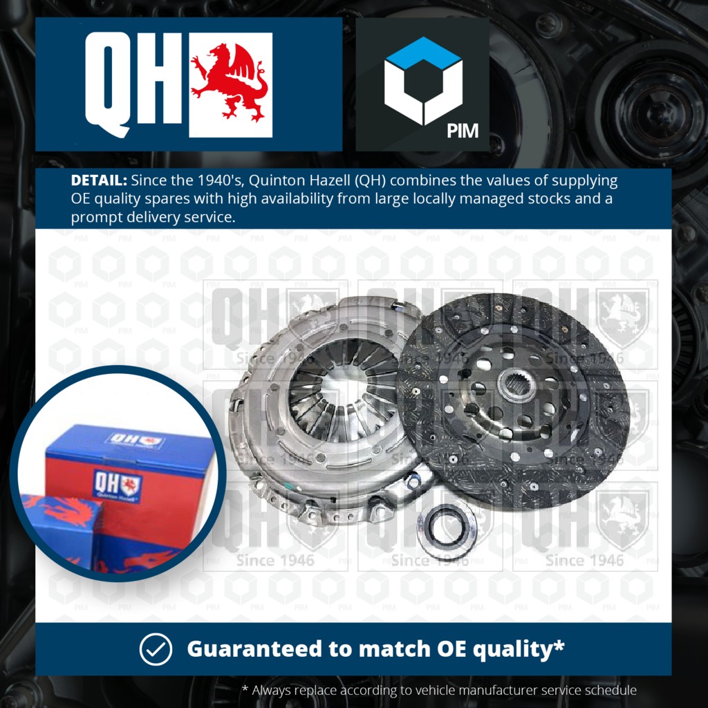 Quinton Hazell Clutch Kit 3pc (Cover+Plate+Releaser) QKT2984AF [PM720341]