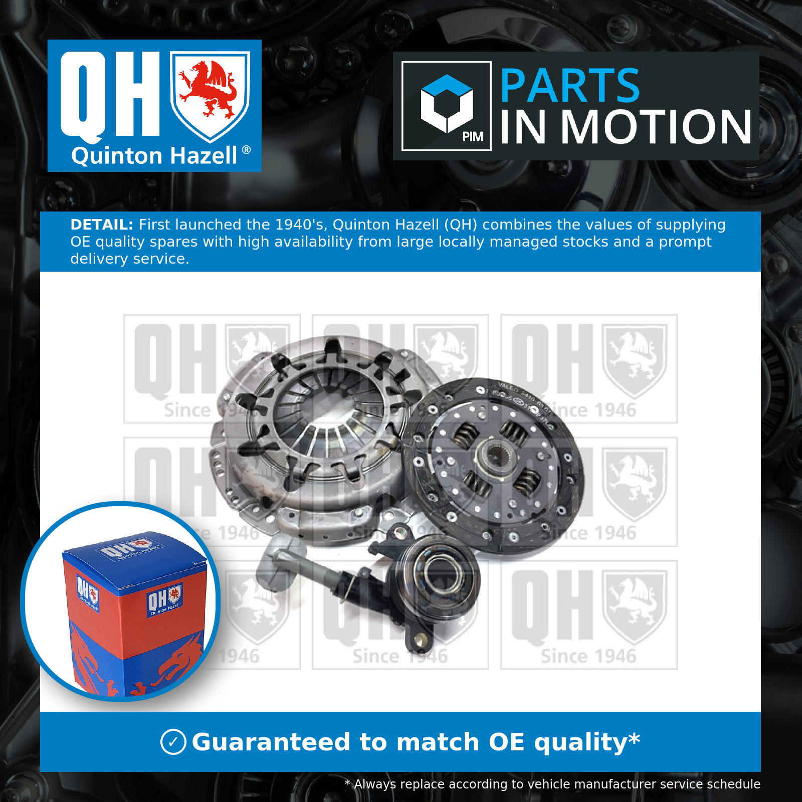 Quinton Hazell Clutch Kit 3pc (Cover+Plate+CSC) QKT2751AF [PM720170]