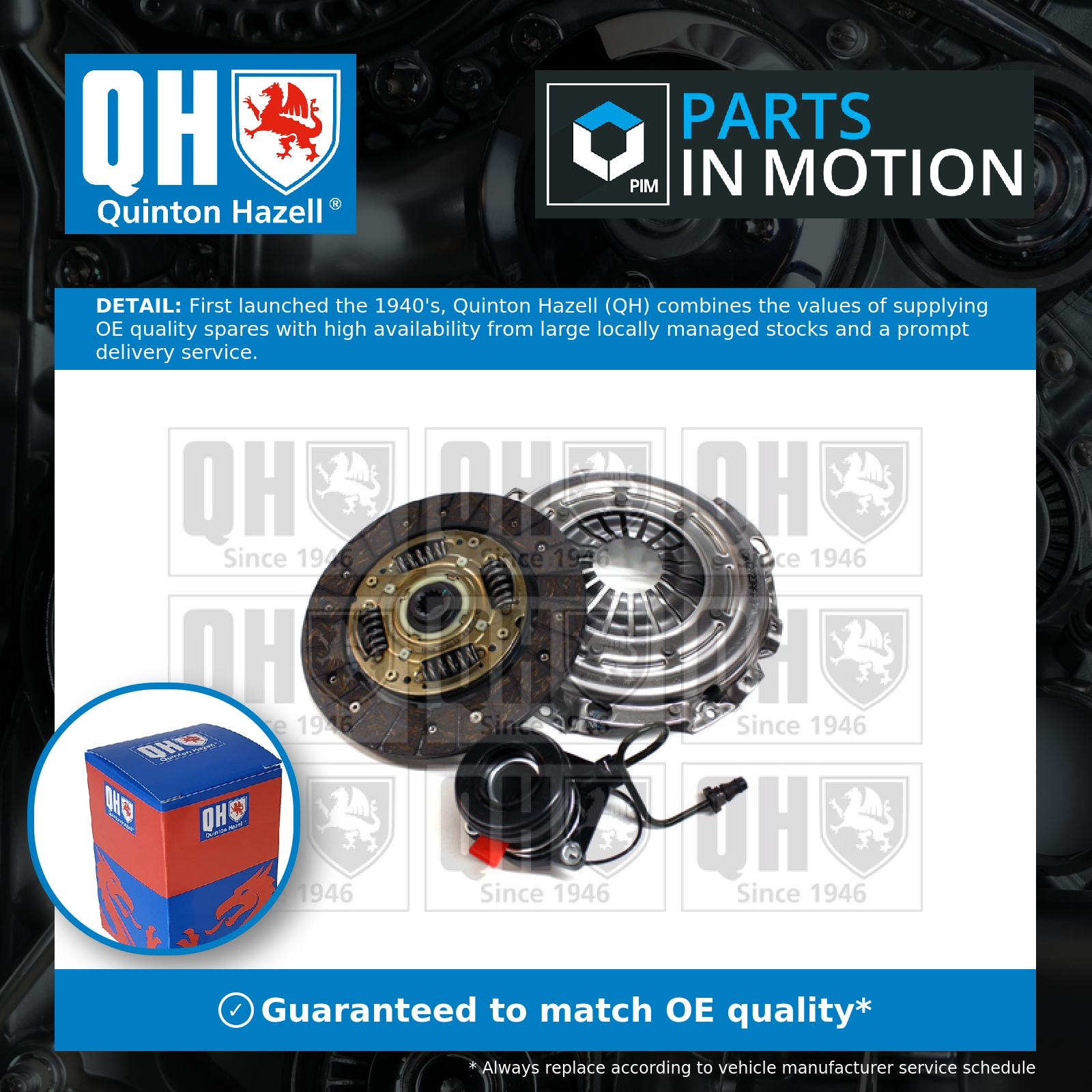 Quinton Hazell Clutch Kit 3pc (Cover+Plate+CSC) QKT2723AF [PM720147]