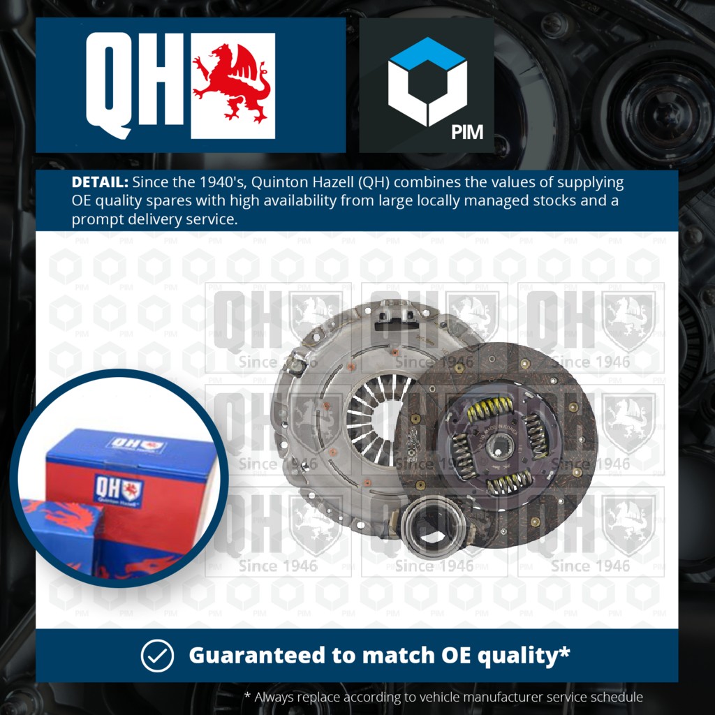 Quinton Hazell Clutch Kit 3pc (Cover+Plate+Releaser) QKT2663AF [PM720101]