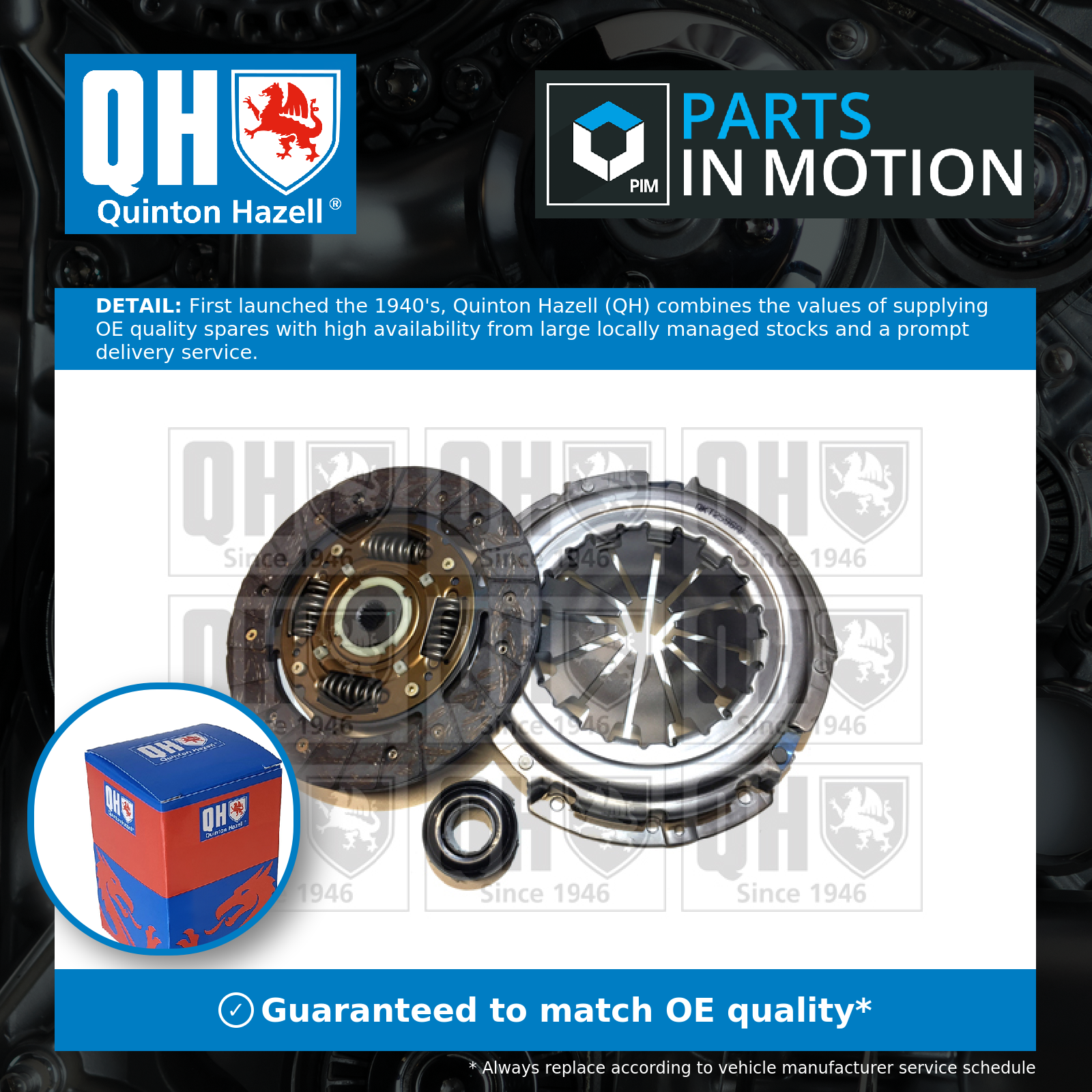 Quinton Hazell Clutch Kit 3pc (Cover+Plate+Releaser) QKT2596AF [PM720052]