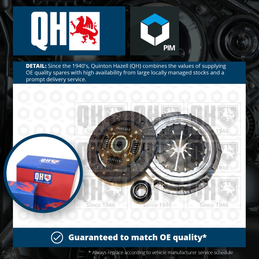 Quinton Hazell Clutch Kit 3pc (Cover+Plate+Releaser) QKT2596AF [PM720052]