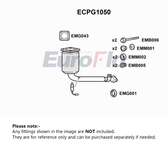 EuroFlo Non Type Approved Catalytic Converter ECPG1050 [PM1689472]