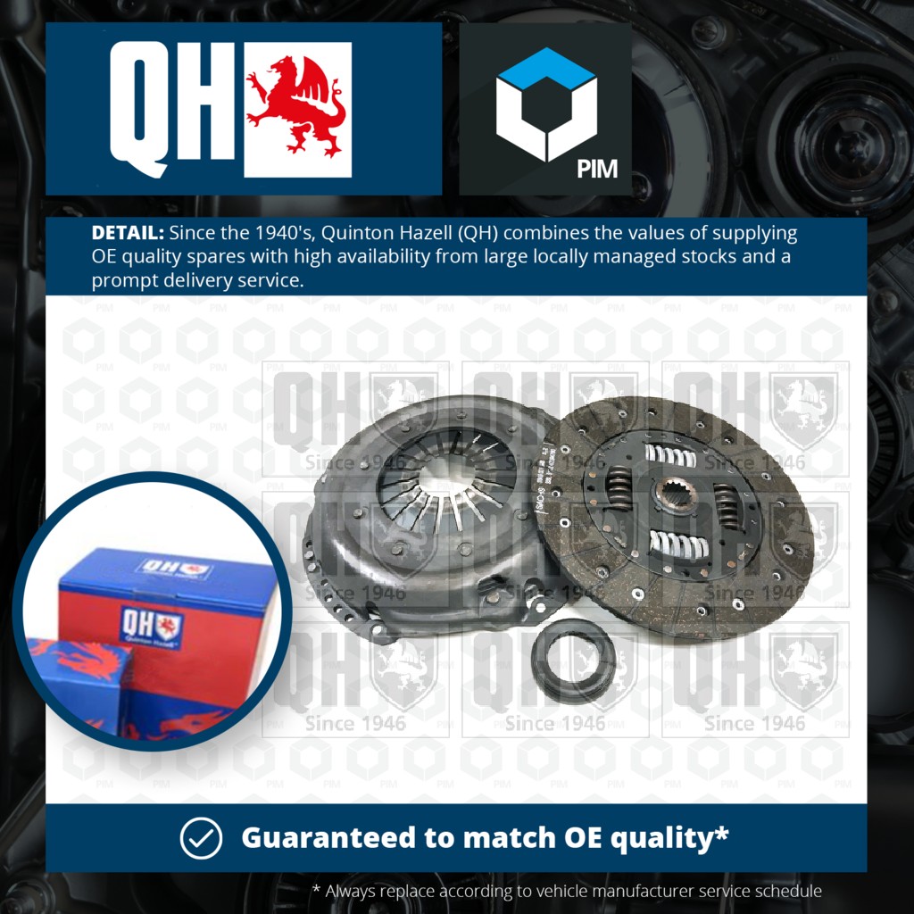 Quinton Hazell Clutch Kit 3pc (Cover+Plate+Releaser) QKT2413AF [PM719923]