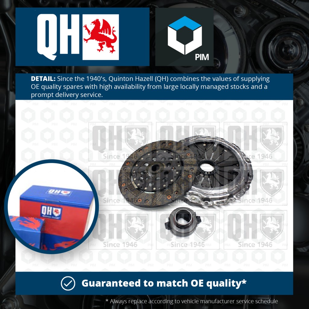 Quinton Hazell Clutch Kit 3pc (Cover+Plate+Releaser) QKT2324AF [PM719854]