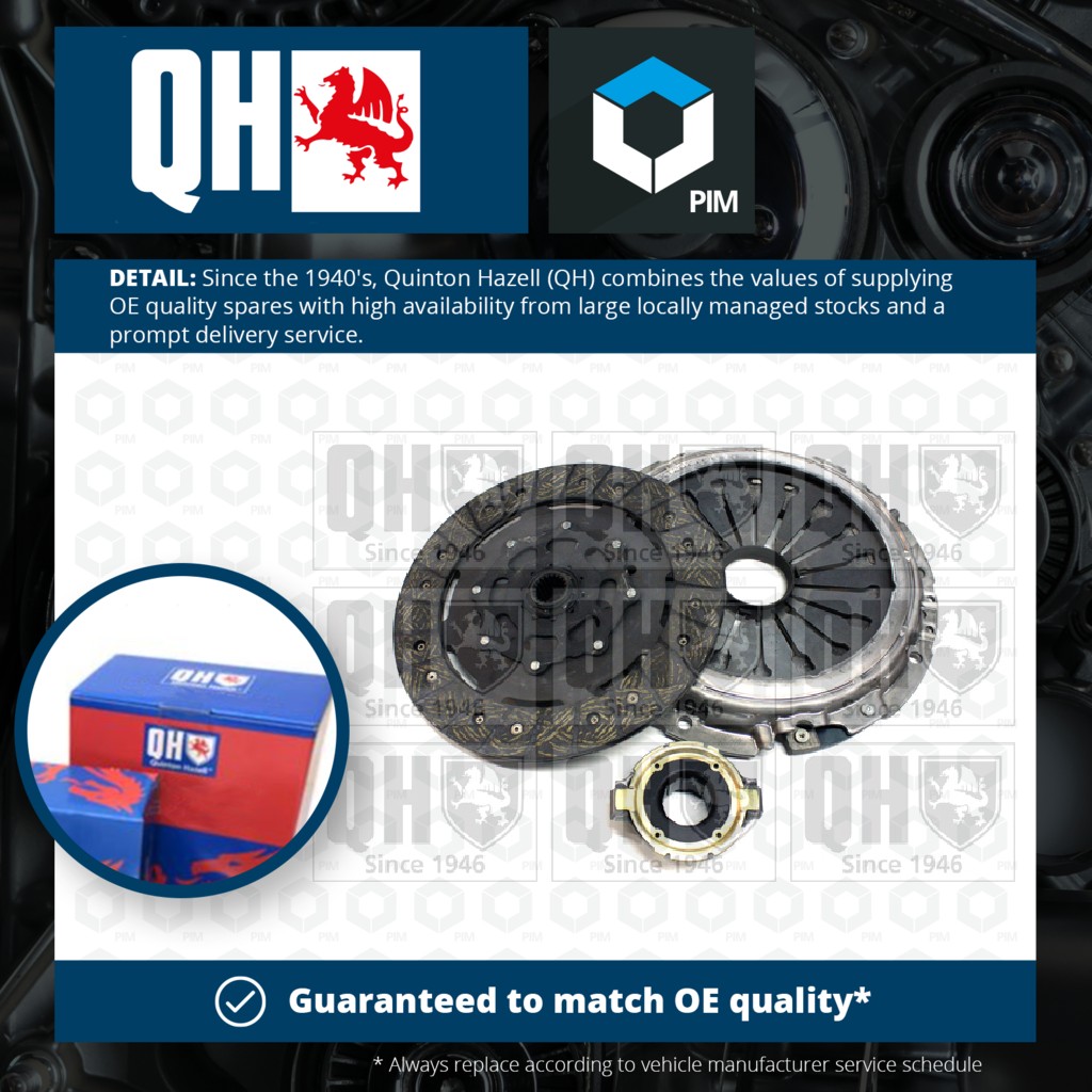 Quinton Hazell Clutch Kit 3pc (Cover+Plate+Releaser) QKT2077AF [PM719701]