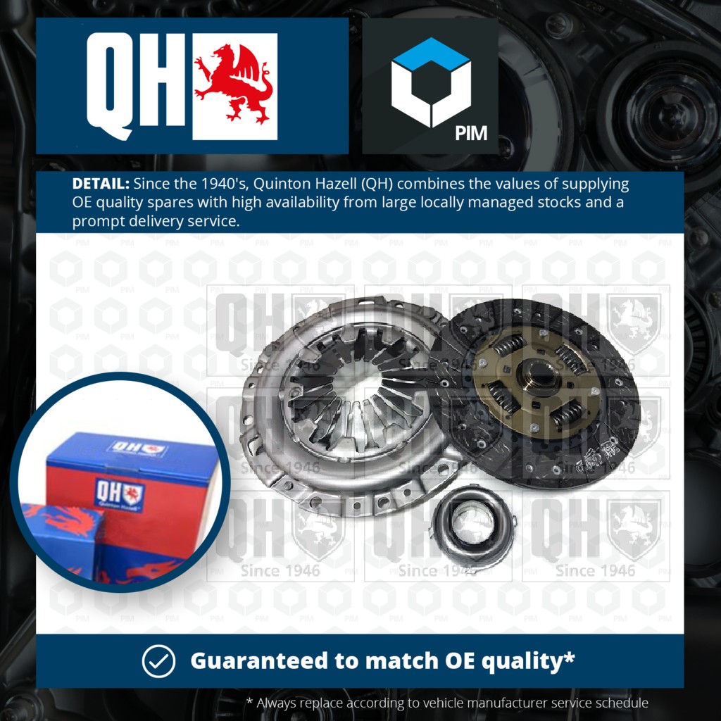 Quinton Hazell Clutch Kit 3pc (Cover+Plate+Releaser) QKT1978AF [PM719644]