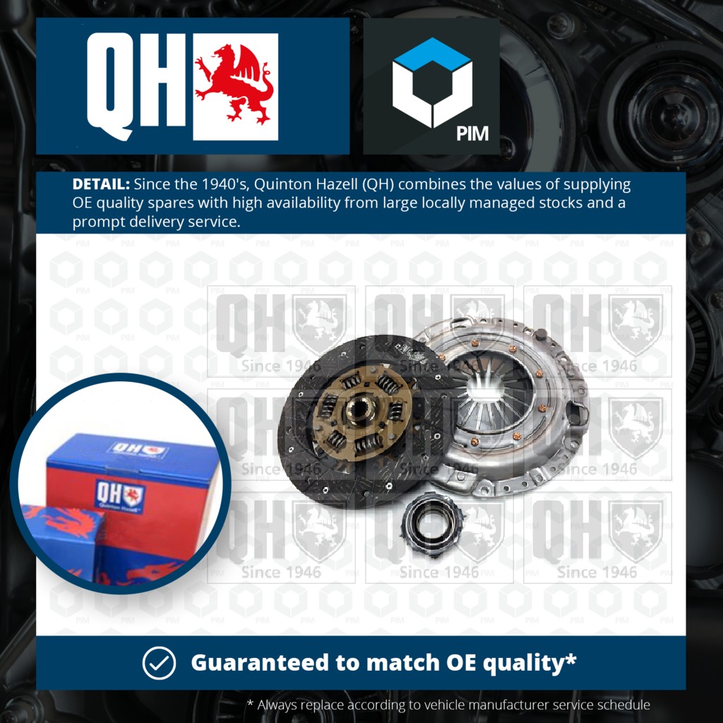 Quinton Hazell Clutch Kit 3pc (Cover+Plate+Releaser) QKT1522AF [PM719435]