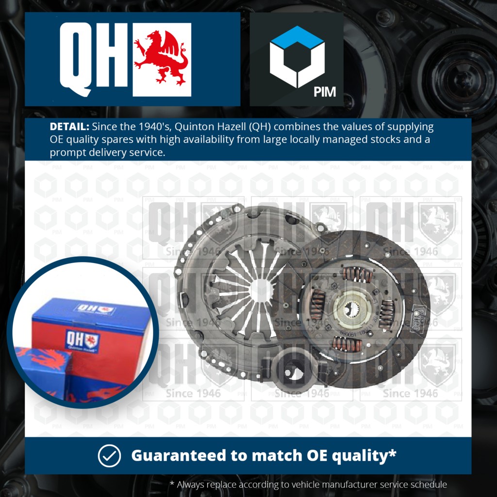 Quinton Hazell Clutch Kit 3pc (Cover+Plate+Releaser) QKT1330AF [PM719369]