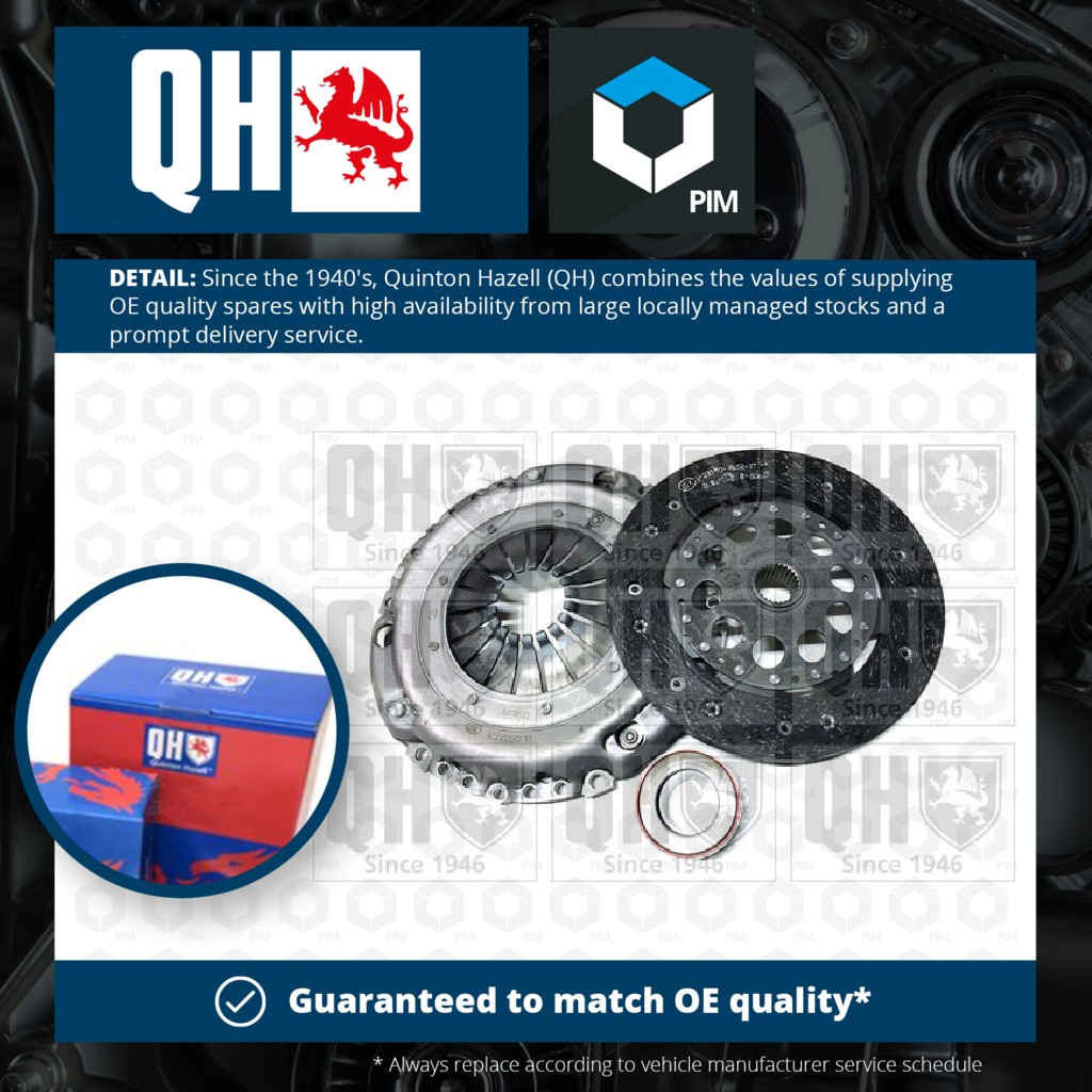Quinton Hazell Clutch Kit 3pc (Cover+Plate+Releaser) QKT1316AF [PM719363]