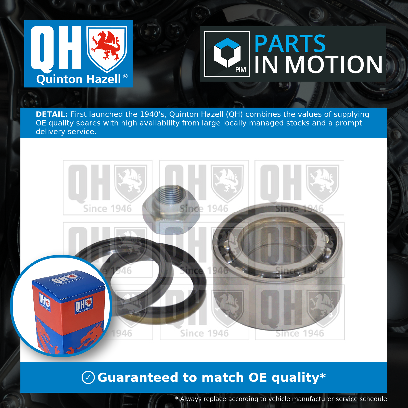 Quinton Hazell Wheel Bearing Kit Front QWB968 [PM717884]
