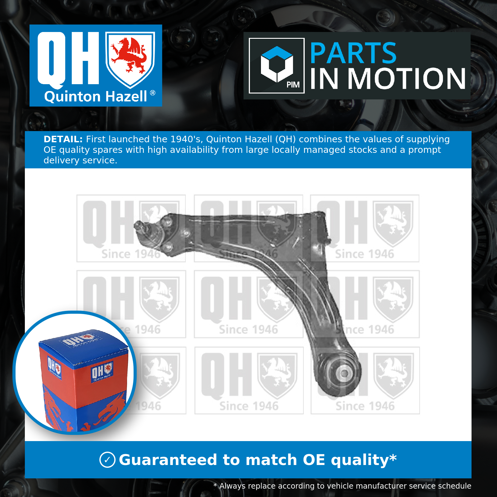 Quinton Hazell Wishbone / Suspension Arm Front Lower, Left QSA2048S [PM714303]