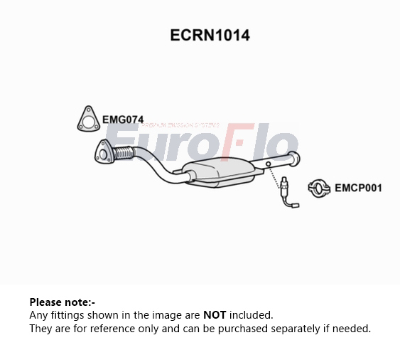 EuroFlo Non Type Approved Catalytic Converter ECRN1014 [PM1689671]