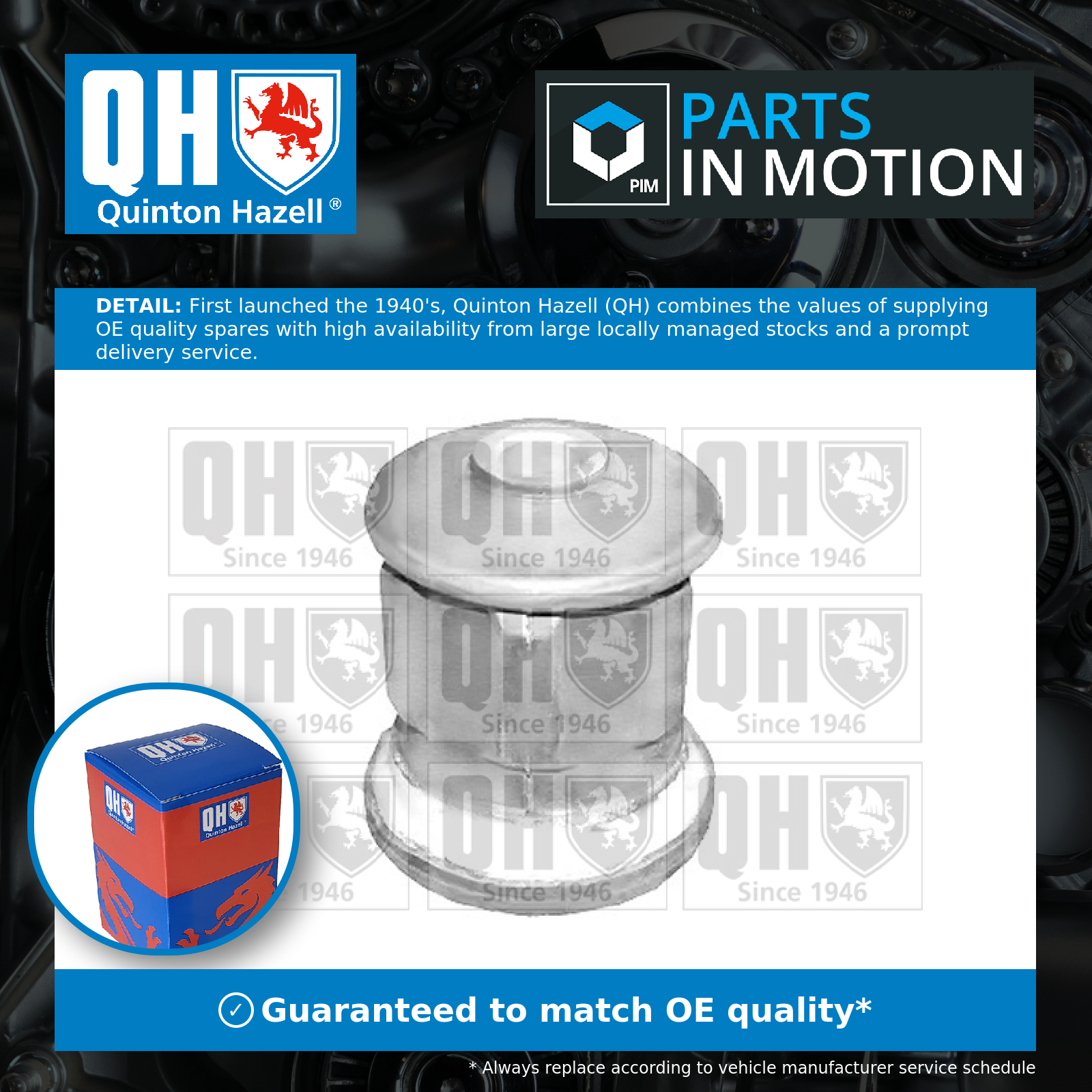 Quinton Hazell Wishbone / Control / Trailing Arm Bush Rear EMS8281 [PM712674]