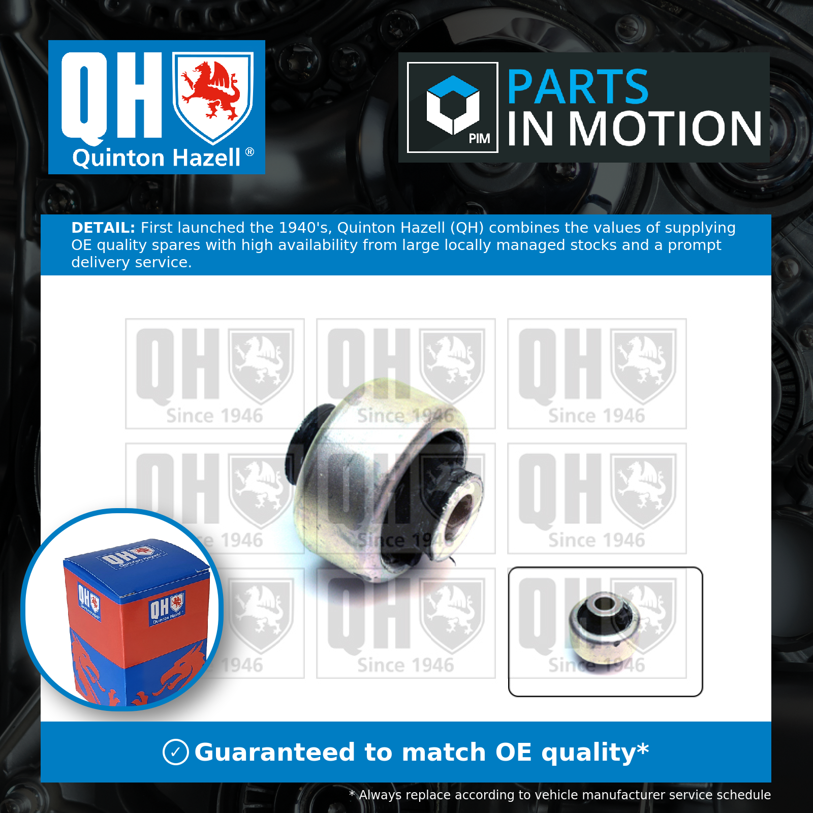 Quinton Hazell Wishbone / Control / Trailing Arm Bush EMS8195 [PM712130]