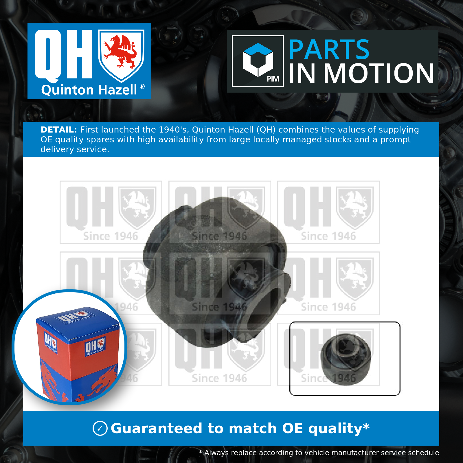 Quinton Hazell Wishbone / Control / Trailing Arm Bush EMS8194 [PM711841]