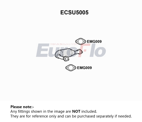 EuroFlo Non Type Approved Catalytic Converter ECSU5005 [PM1690053]