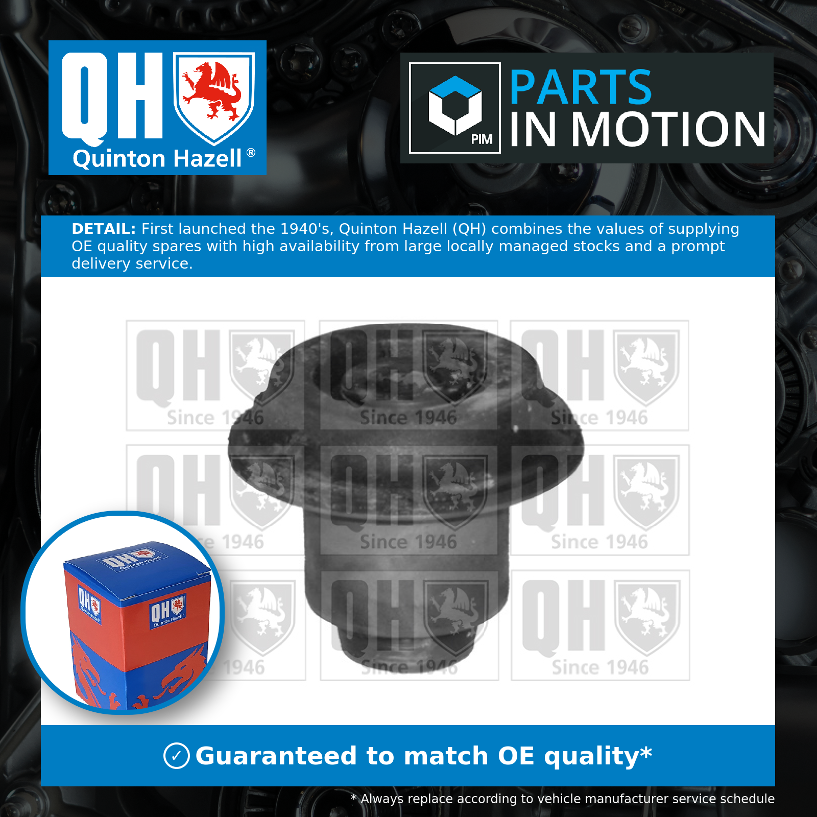 Quinton Hazell Wishbone / Control / Trailing Arm Bush EMS4046 [PM711709]
