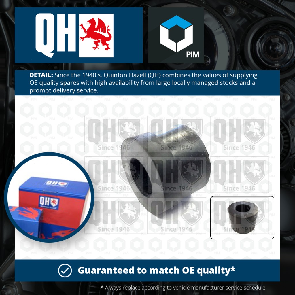 Quinton Hazell Anti Roll Bar Bush Front Lower Y889 [PM711462]