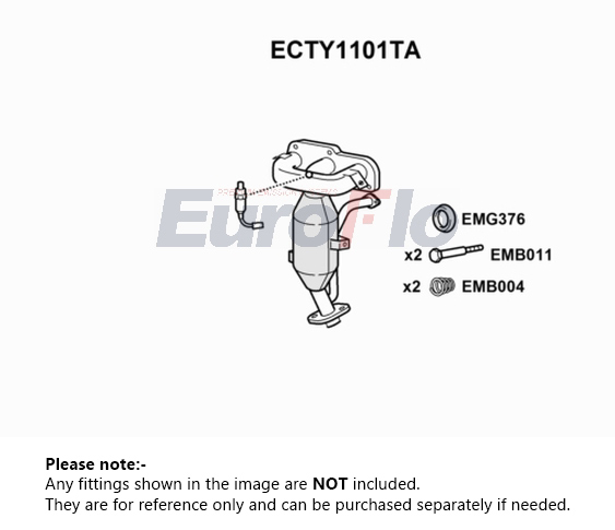 EuroFlo Catalytic Converter Type Approved ECTY1101TA [PM1690270]