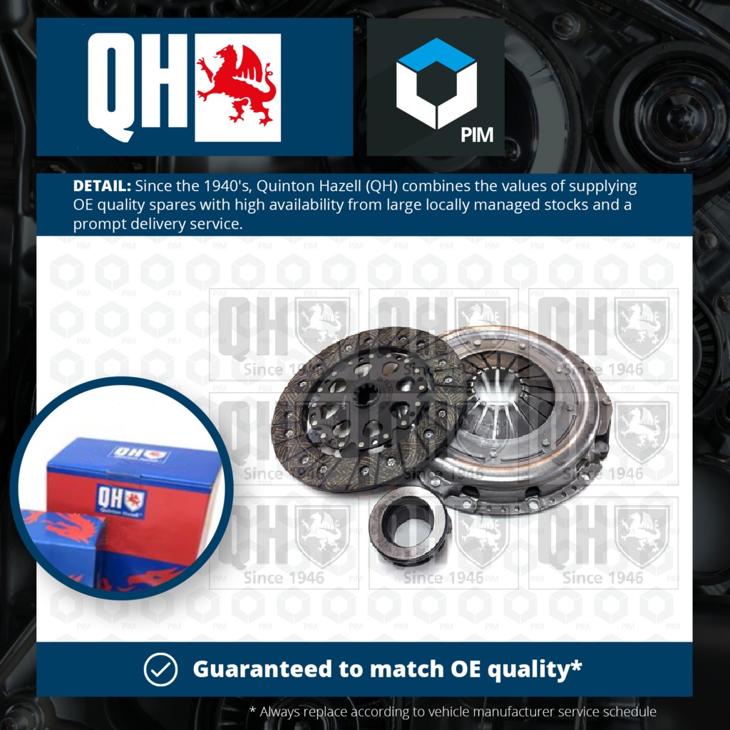 Quinton Hazell Clutch Kit 3pc (Cover+Plate+Releaser) QKT1303AF [PM690317]