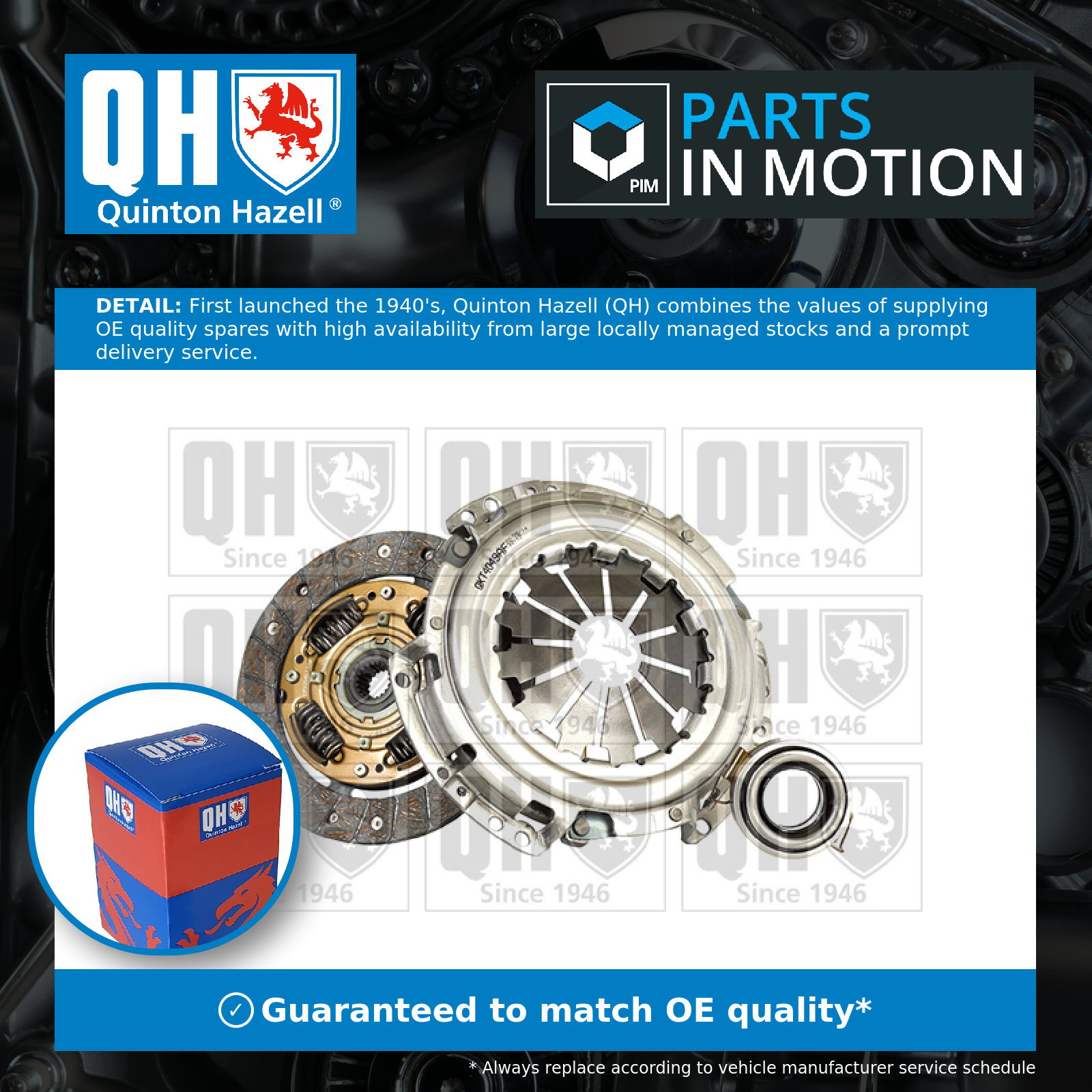 Quinton Hazell Clutch Kit 3pc (Cover+Plate+Releaser) QKT4049AF [PM690308]