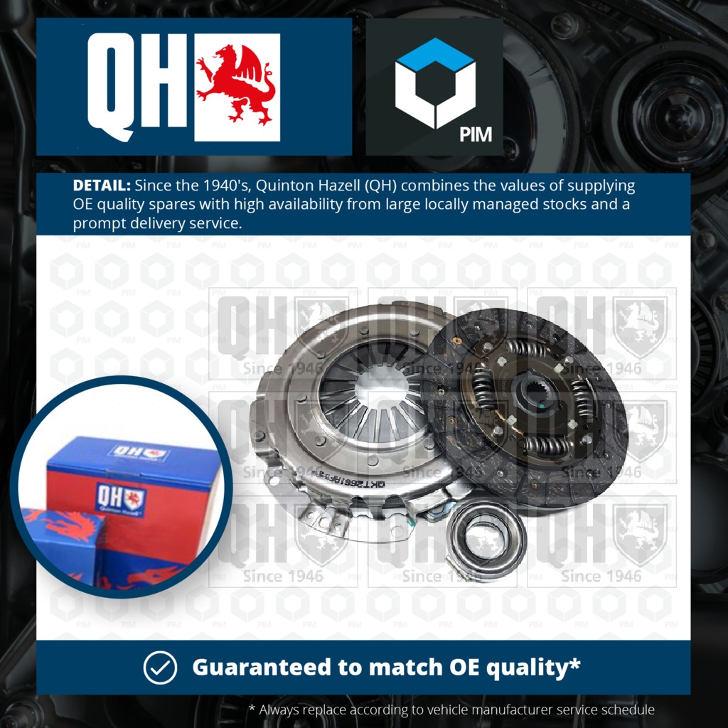 Quinton Hazell Clutch Kit 3pc (Cover+Plate+Releaser) QKT2661AF [PM690287]