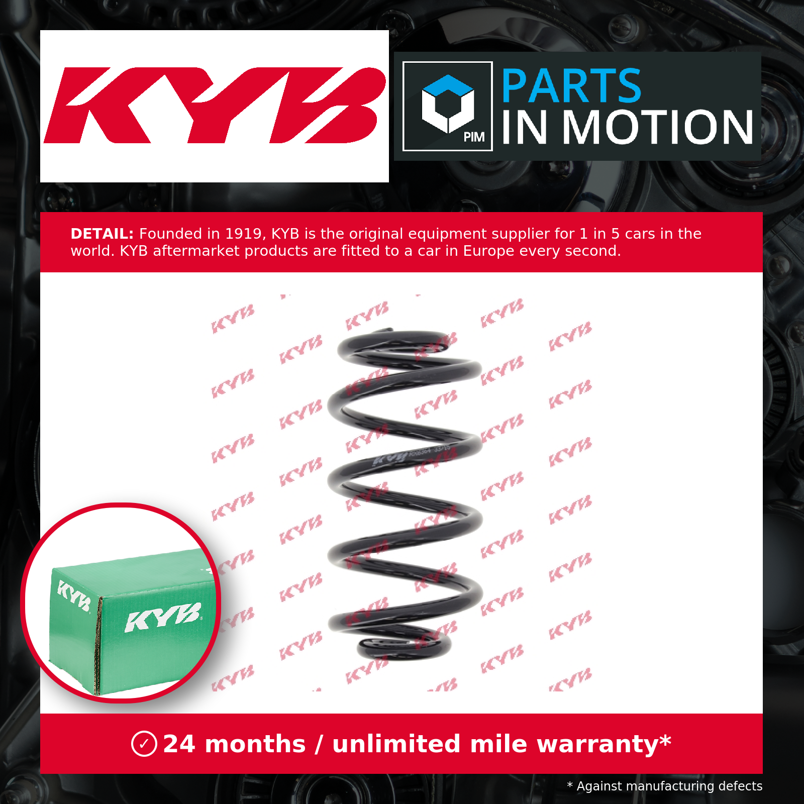 2x KYB Coil Spring Rear RX6364 [PM687543]
