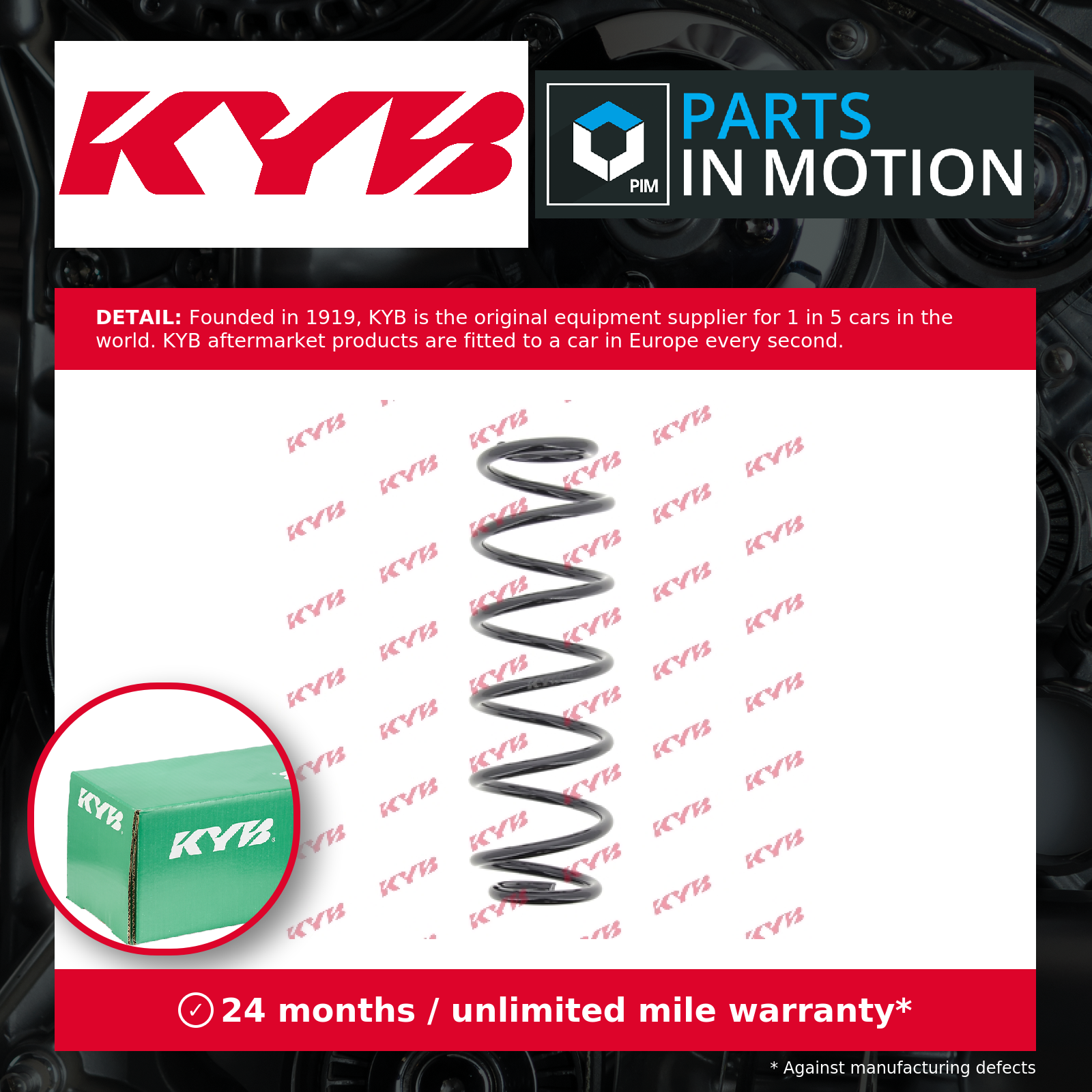 KYB Coil Spring Rear RH6606 [PM687193]