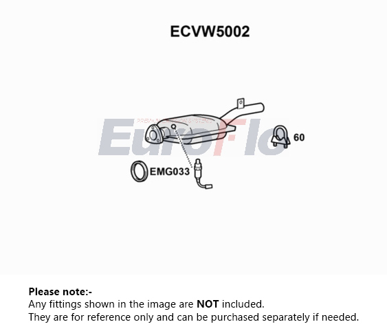 EuroFlo Non Type Approved Catalytic Converter ECVW5002 [PM1690639]