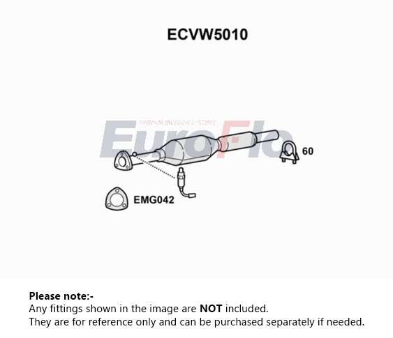 EuroFlo Non Type Approved Catalytic Converter ECVW5010 [PM1690649]
