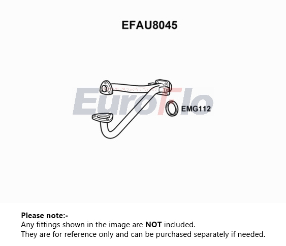 EuroFlo Exhaust Pipe Front Left EFAU8045 [PM1690777]