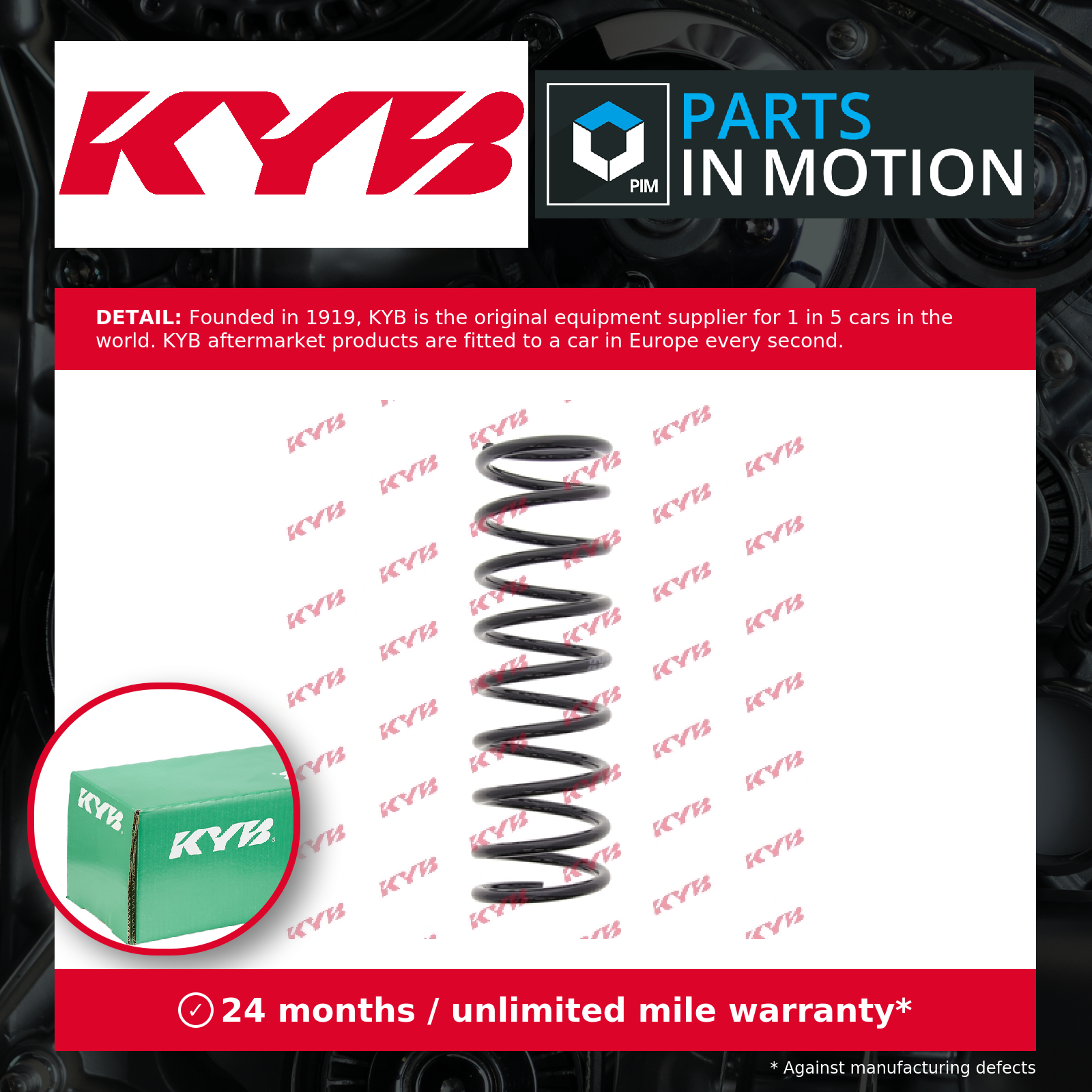2x KYB Coil Spring Rear RA5047 [PM685569]
