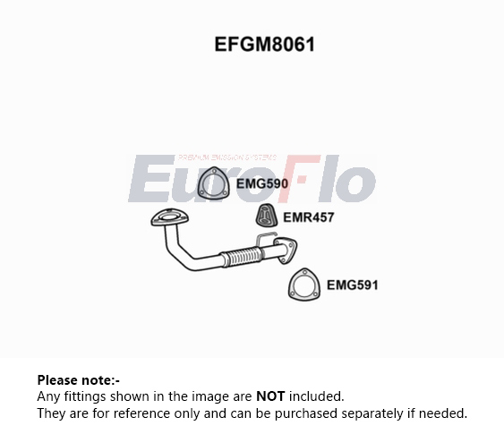 EuroFlo Exhaust Pipe Front EFGM8061 [PM1691154]