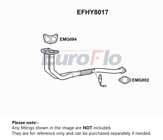 EuroFlo Exhaust Pipe Front EFHY8017 [PM1691228]