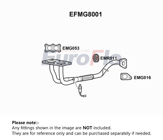 EuroFlo Exhaust Pipe Front EFMG8001 [PM1691357]
