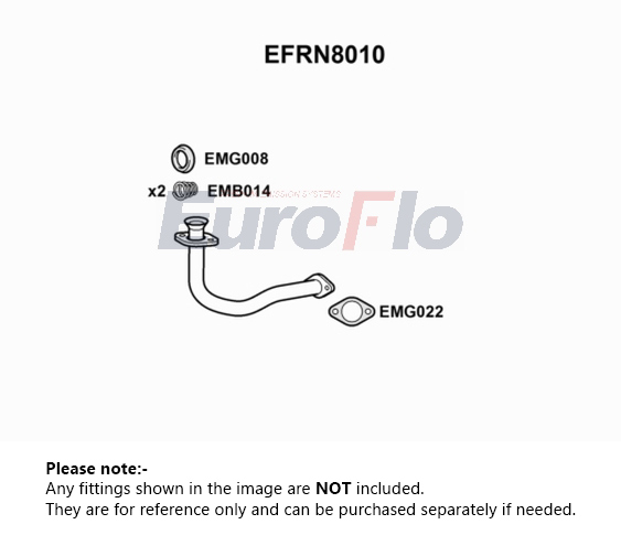 EuroFlo Exhaust Pipe Front EFRN8010 [PM1691421]