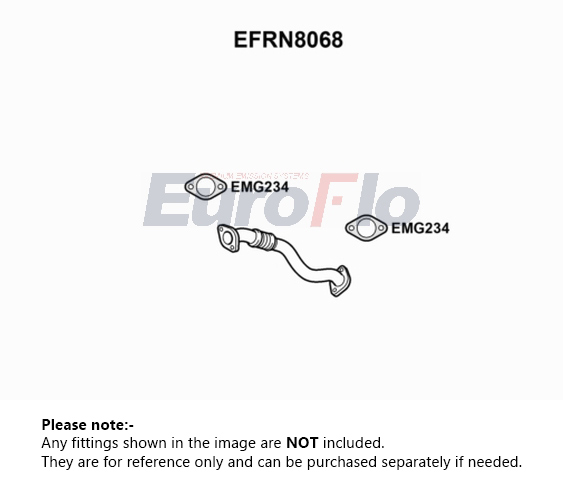 EuroFlo Exhaust Pipe Front EFRN8068 [PM1691466]