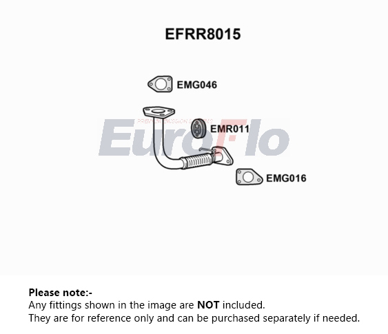 EuroFlo Exhaust Pipe Front EFRR8015 [PM1691480]