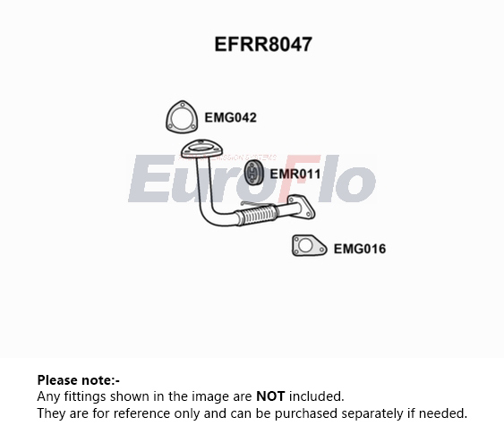 EuroFlo Exhaust Pipe Front EFRR8047 [PM1691510]
