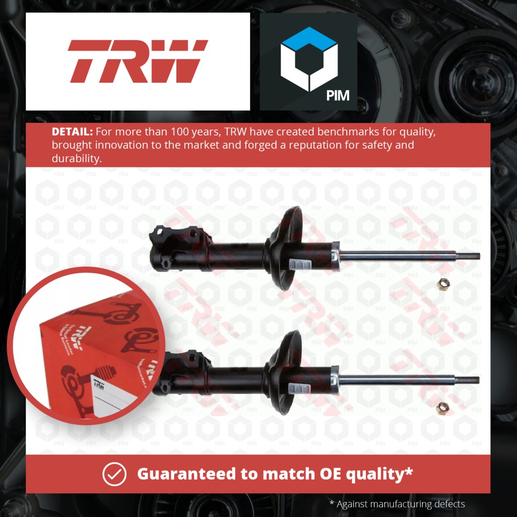 TRW 2x Shock Absorbers (Pair) Front JGM137T [PM680556]