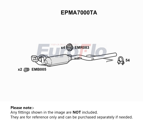 EuroFlo Diesel Particulate Filter DPF EPMA7000TA [PM1693147]